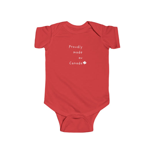 Fièrement fabriqué au Canada | Cache-couche pour nouveau-né — Mon premier body de bébé