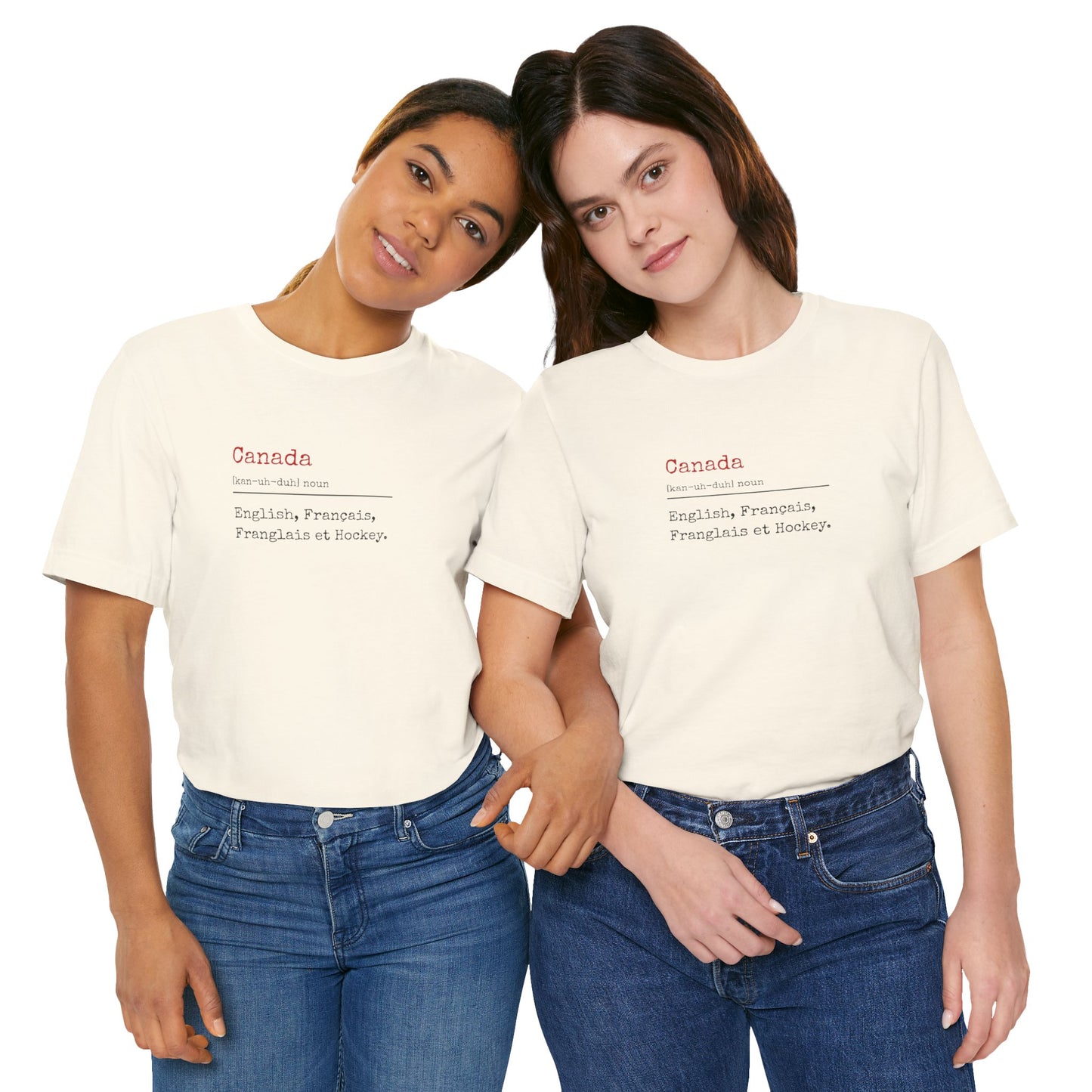 Canada Définition — English, Français, Franglais et Hockey Casual T‑Shirt
