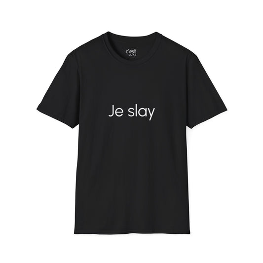 Je Slay | Unisex Softstyle T-Shirt: "Je Slay" Casual Tee, Motivational Shirt for Daily Wear, Gift for Friends, Fashion Statement, [...]