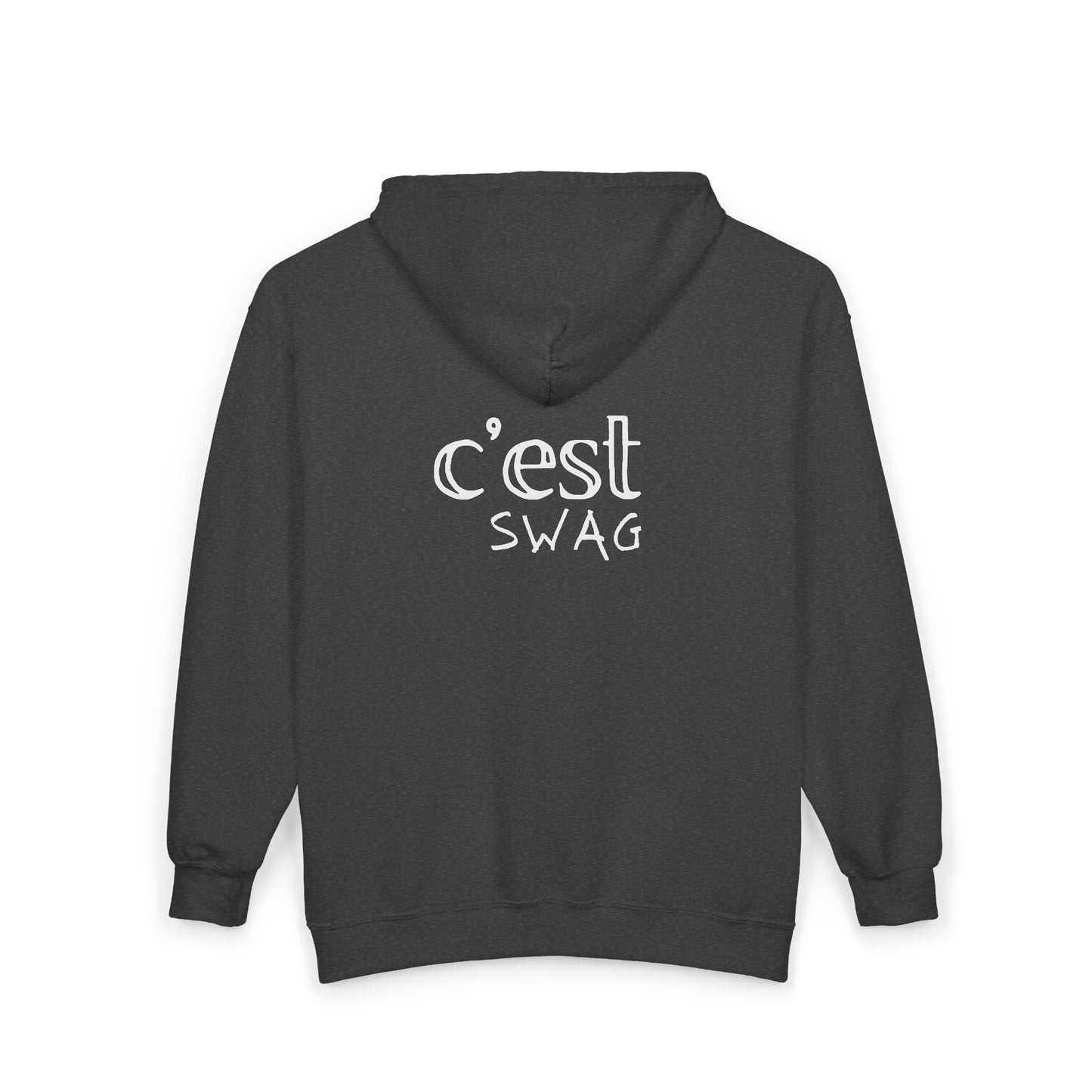C'est Swag | Embroidered Full‑Zip Hooded Sweatshirt