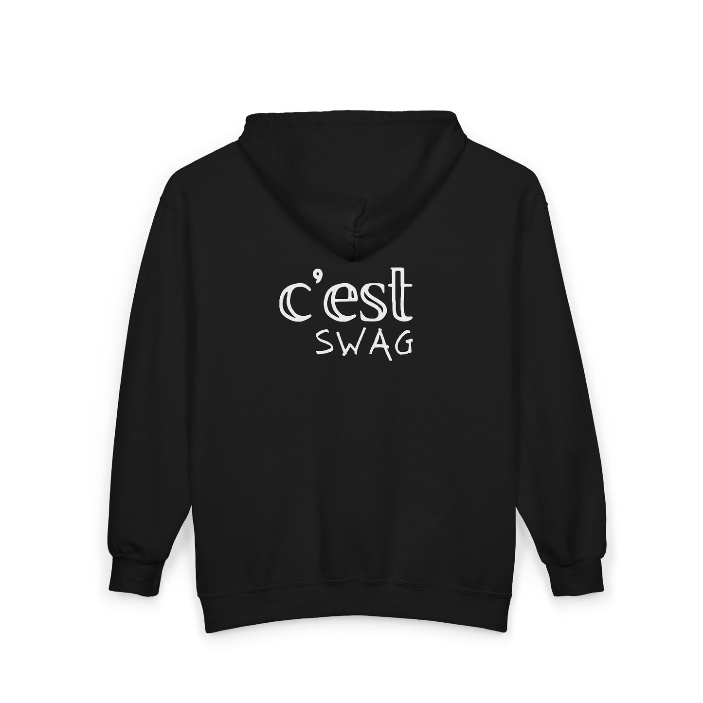 C'est Swag | Embroidered Full‑Zip Hooded Sweatshirt