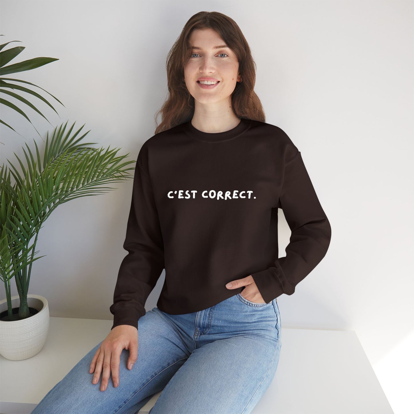 C’est correct | Embroidered Unisex Crewneck Sweatshirt