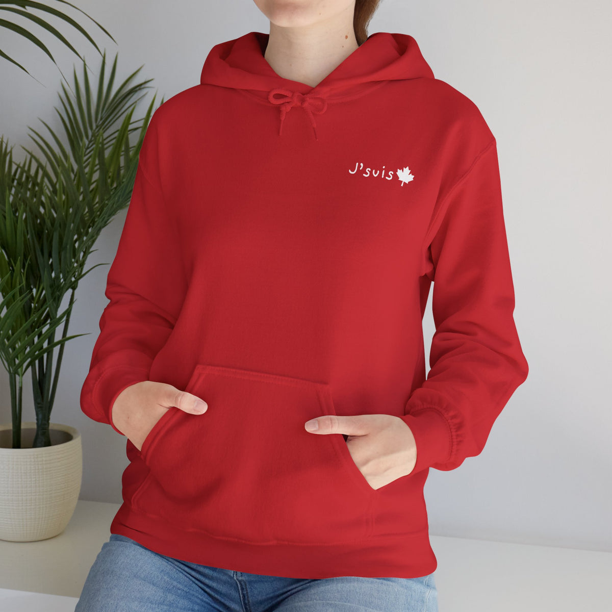 J'suis | Hoodie with Maple Leaf Minimalist Canada
