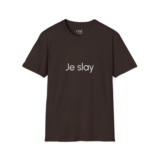 Je Slay | Unisex Softstyle T-Shirt: "Je Slay" Casual Tee, Motivational Shirt for Daily Wear, Gift for Friends, Fashion Statement, [...]