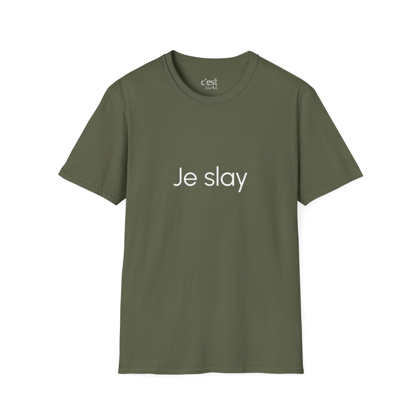 Je Slay | Unisex Softstyle T-Shirt: "Je Slay" Casual Tee, Motivational Shirt for Daily Wear, Gift for Friends, Fashion Statement, [...]