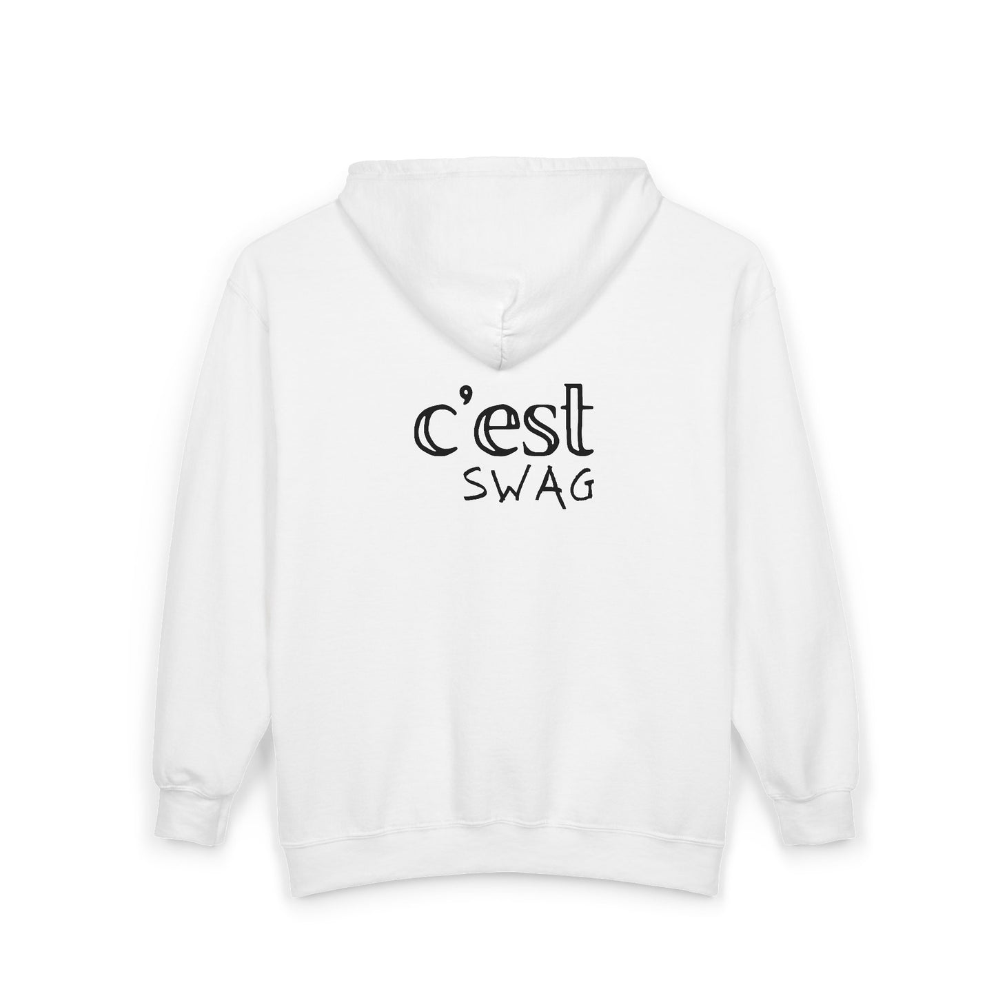C'est Swag | Embroidered Full‑Zip Hooded Sweatshirt