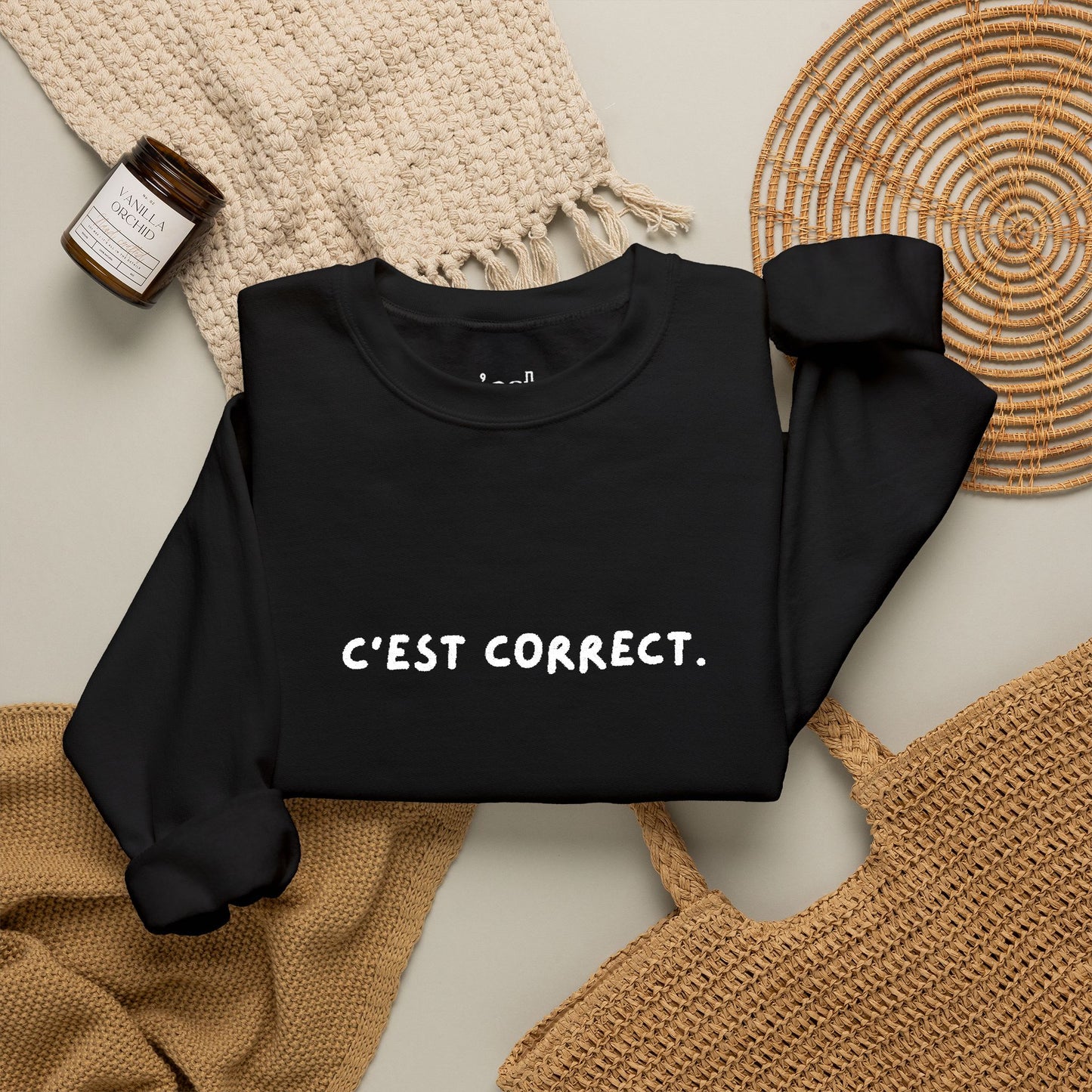 C’est correct | Embroidered Unisex Crewneck Sweatshirt