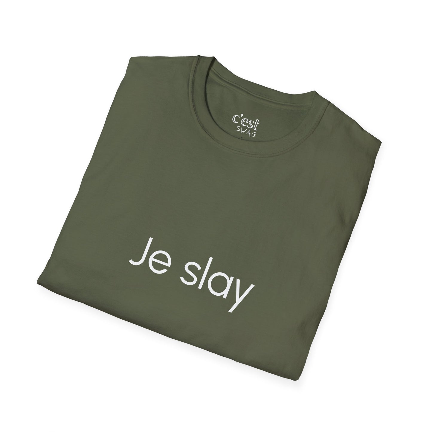 Je Slay | Unisex Softstyle T-Shirt: "Je Slay" Casual Tee, Motivational Shirt for Daily Wear, Gift for Friends, Fashion Statement, [...]