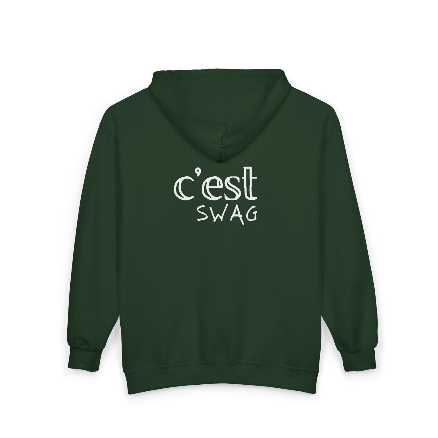 C'est Swag | Embroidered Full‑Zip Hooded Sweatshirt