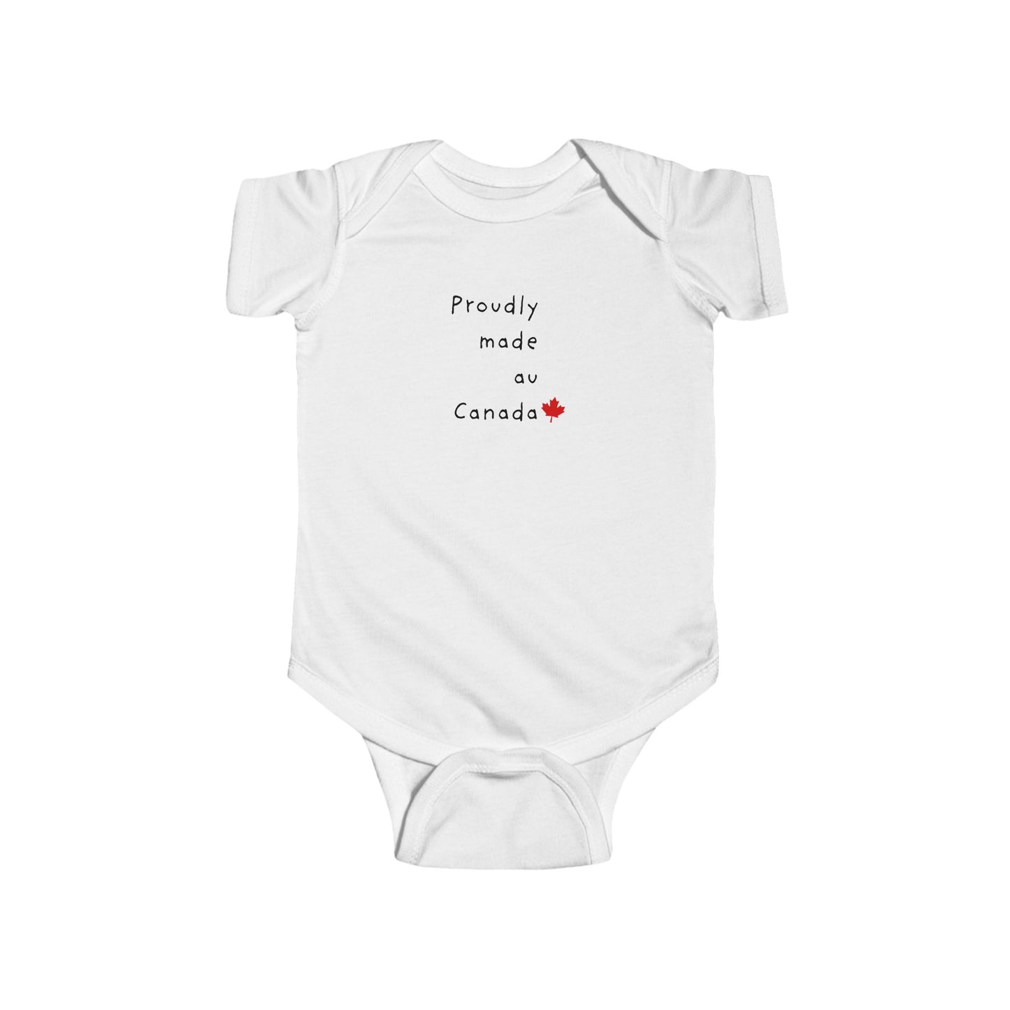 Proudly made au Canada | Infant Bodysuit — Newborn Baby Welcome Onesie