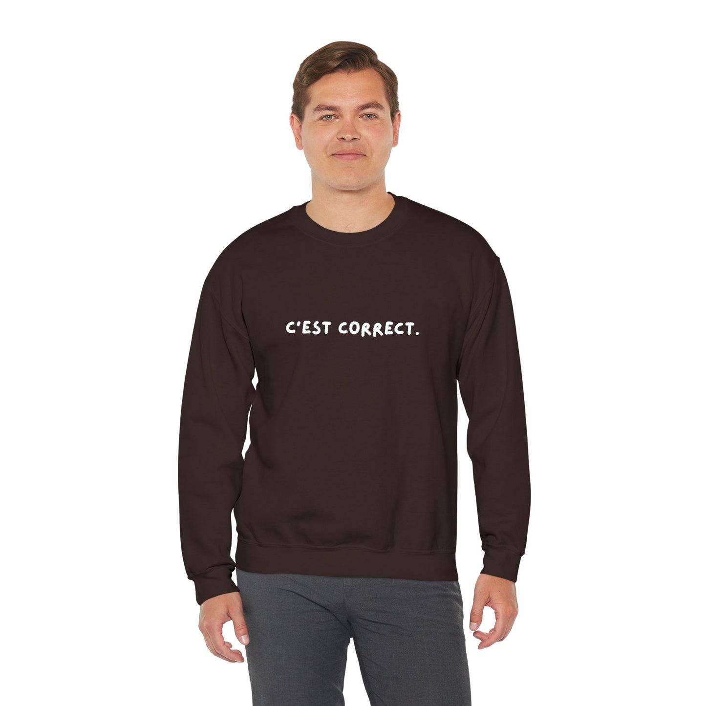C’est correct | Embroidered Unisex Crewneck Sweatshirt