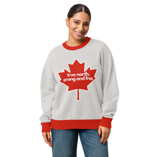 true north | Relaxed fit knitted crew neck sweater